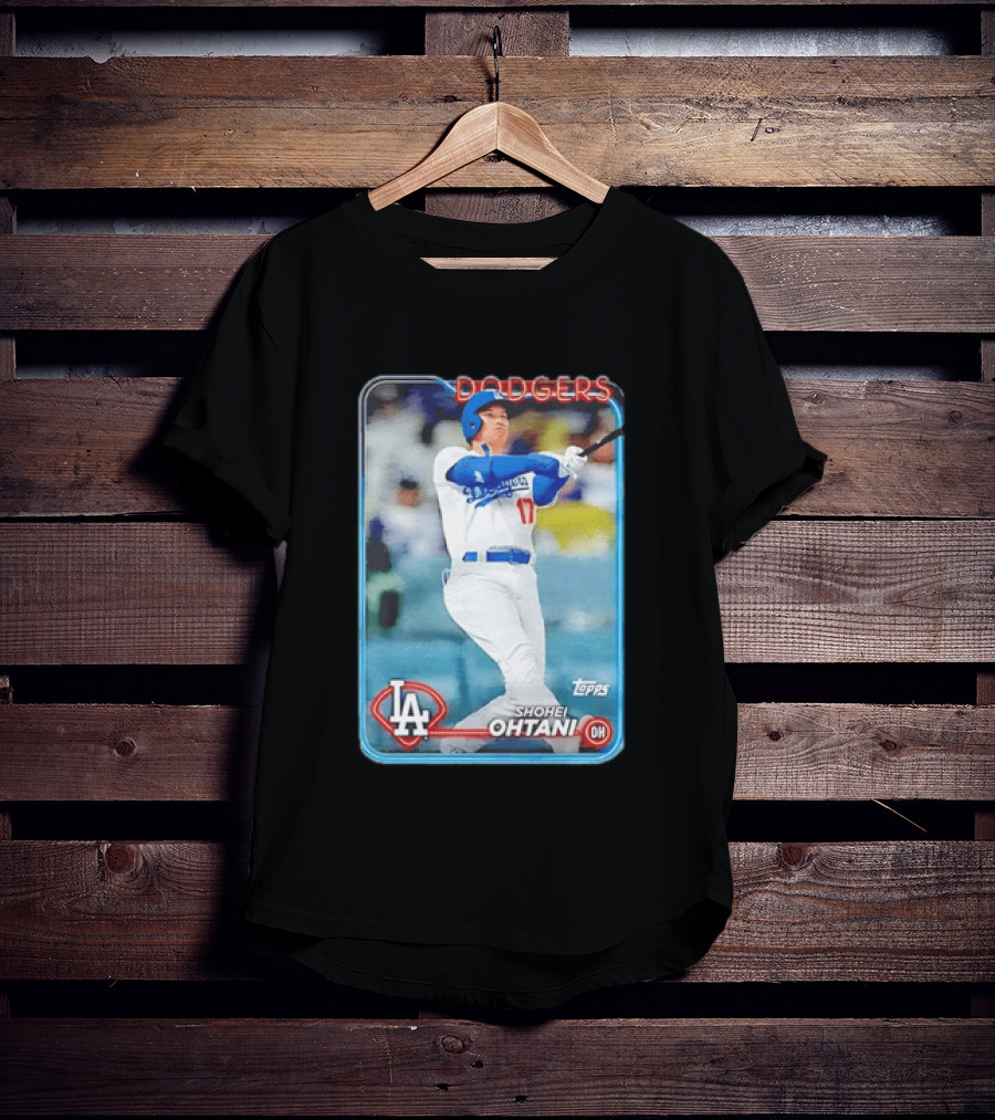 Topps Shohei Ohtani LA Dodgers Batter Neon Script T-Shirt