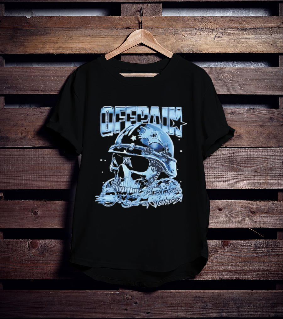 Offpain Riches Skull Helmet Military Style Star T-Shirt