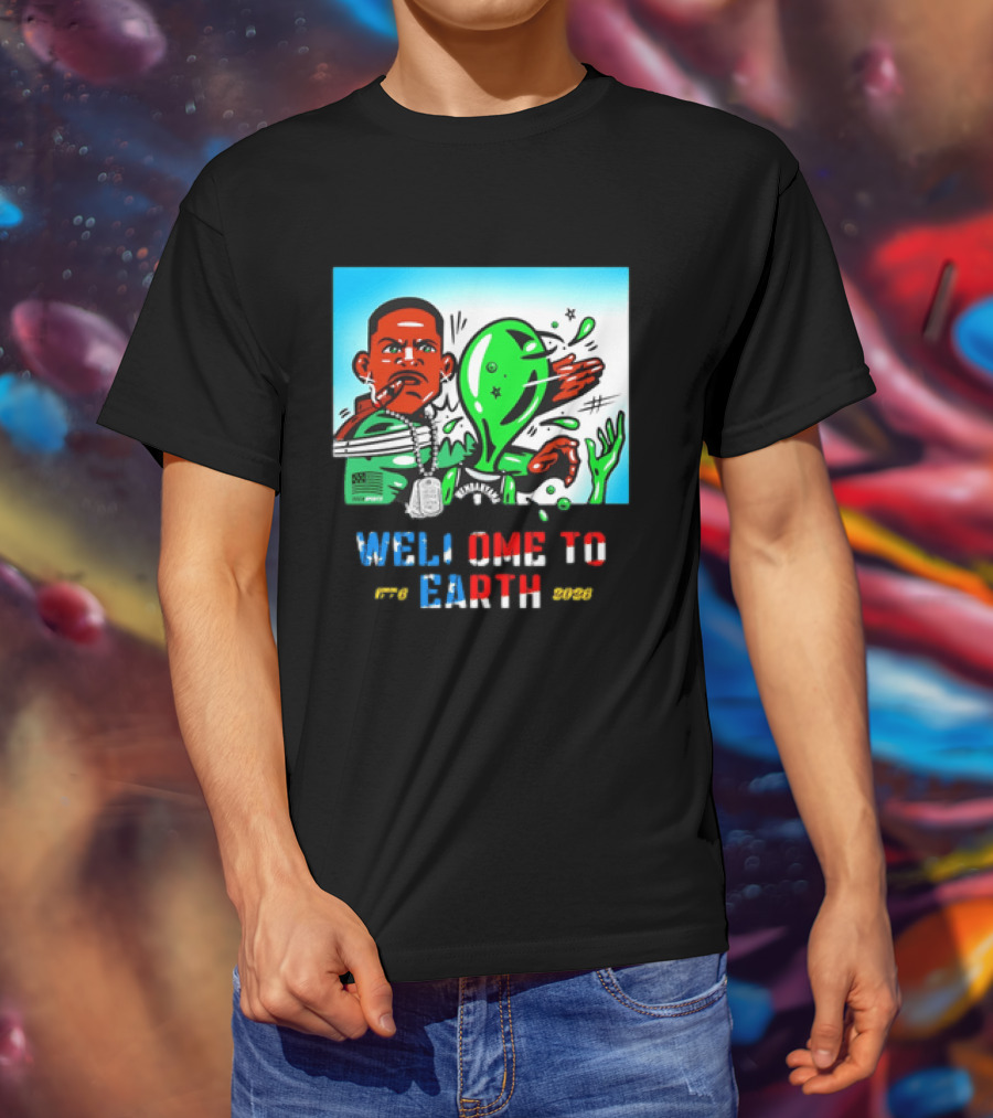 Victor Wembanyama San Antonio Spurs Welcome To Earth 1776 2026 T-Shirt