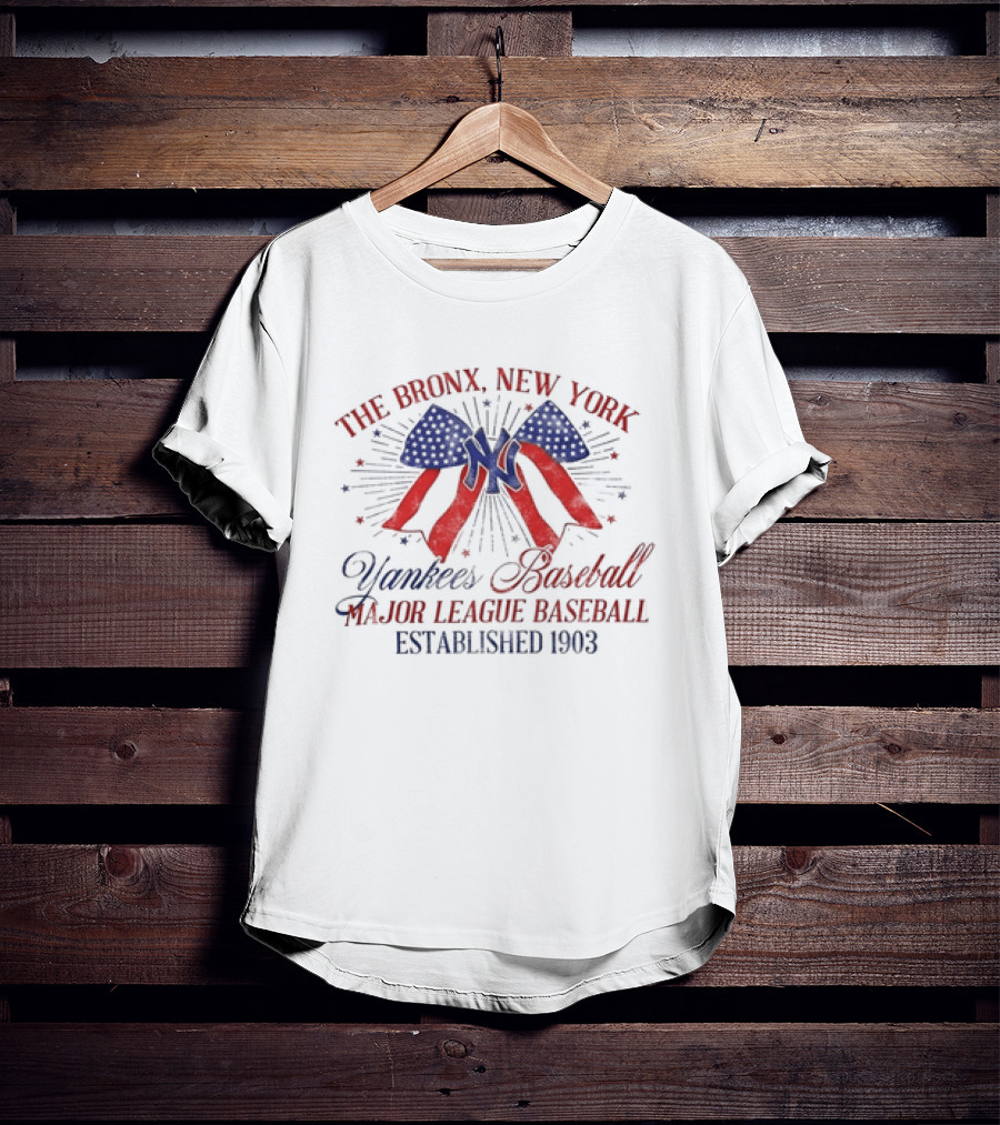 The Bronx New York Yankees Baseball Major League July 4th Established 1903 T-Shirt