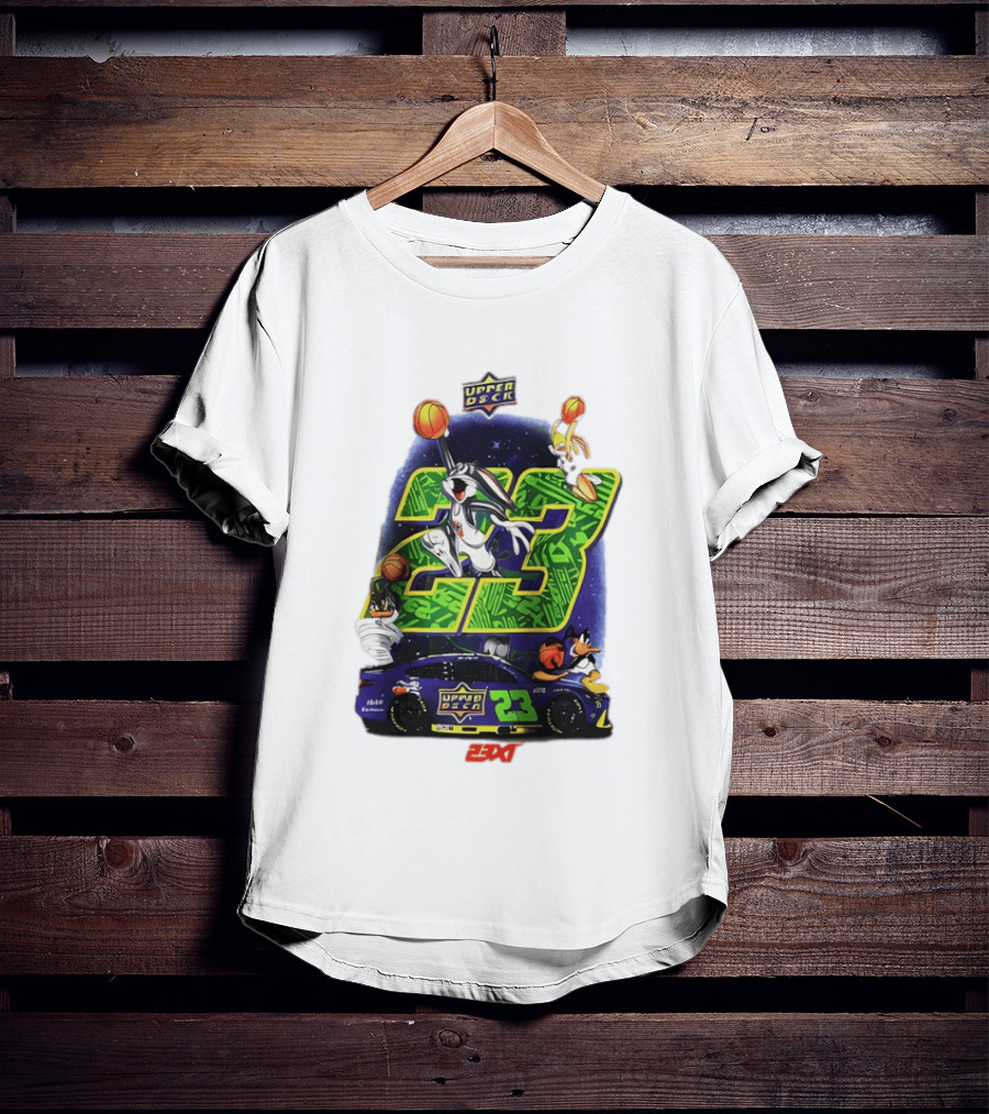 Upper Deck 23 Bugs Bunny Road Runner 23XI Racing Space Jam 30th Anniversary T-Shirt