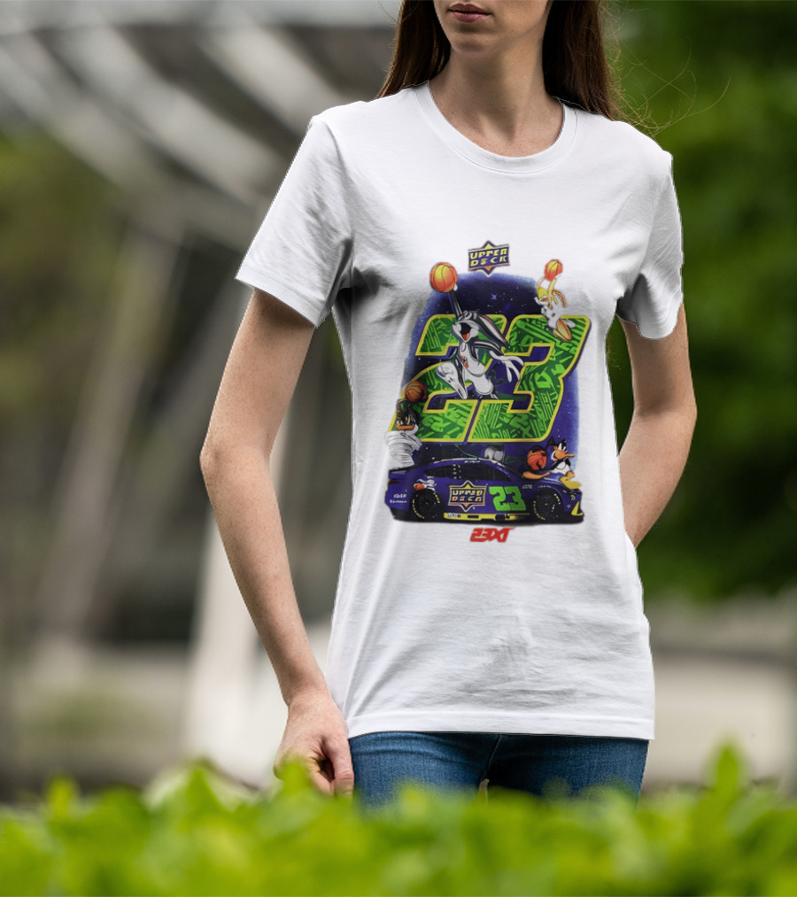Upper Deck 23 Bugs Bunny Road Runner 23XI Racing Space Jam 30th Anniversary T-Shirt