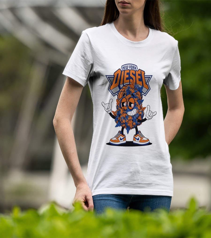New York Diesel Basketball Weed Character Sneakers T-Shirt