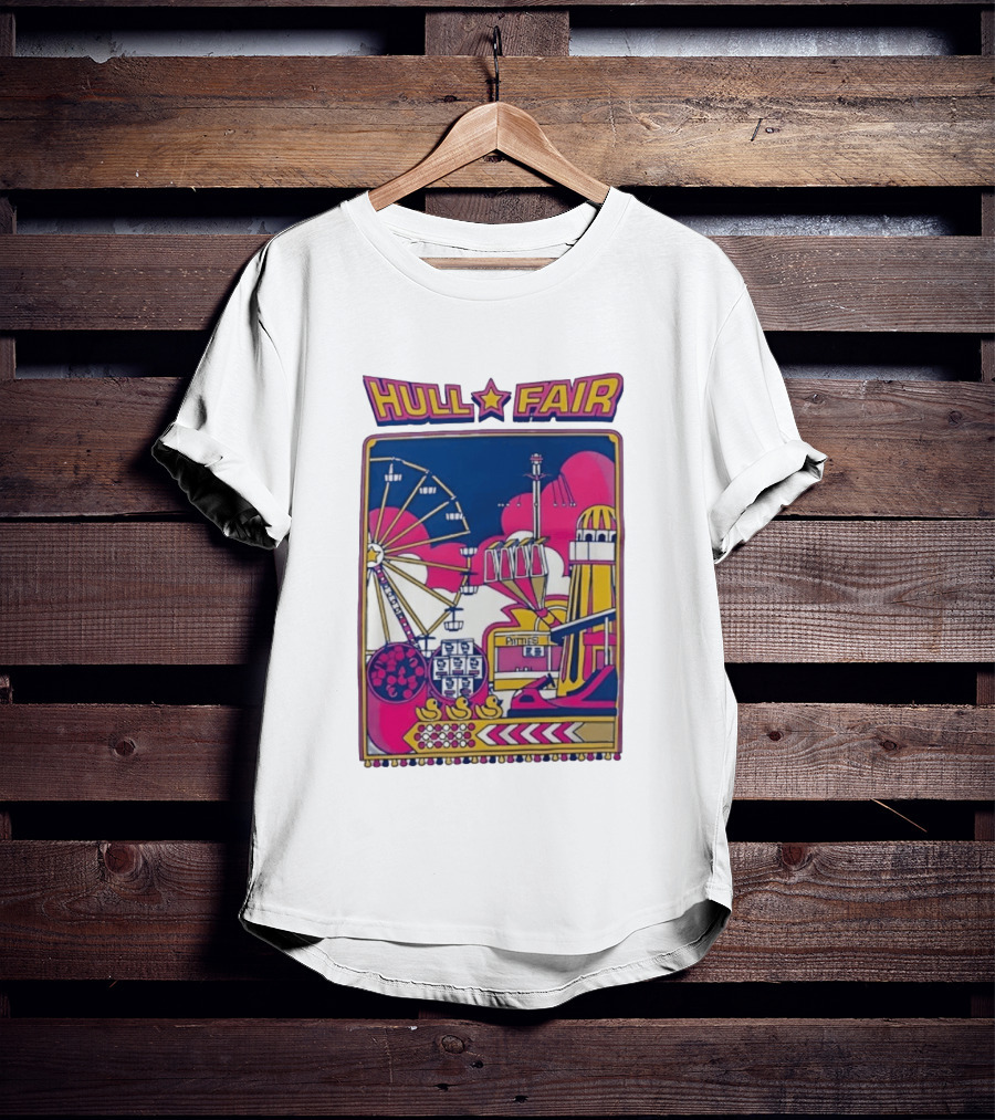 Hull Fair Ferris Wheel Carnival Rides And Helter Skelter T-Shirt