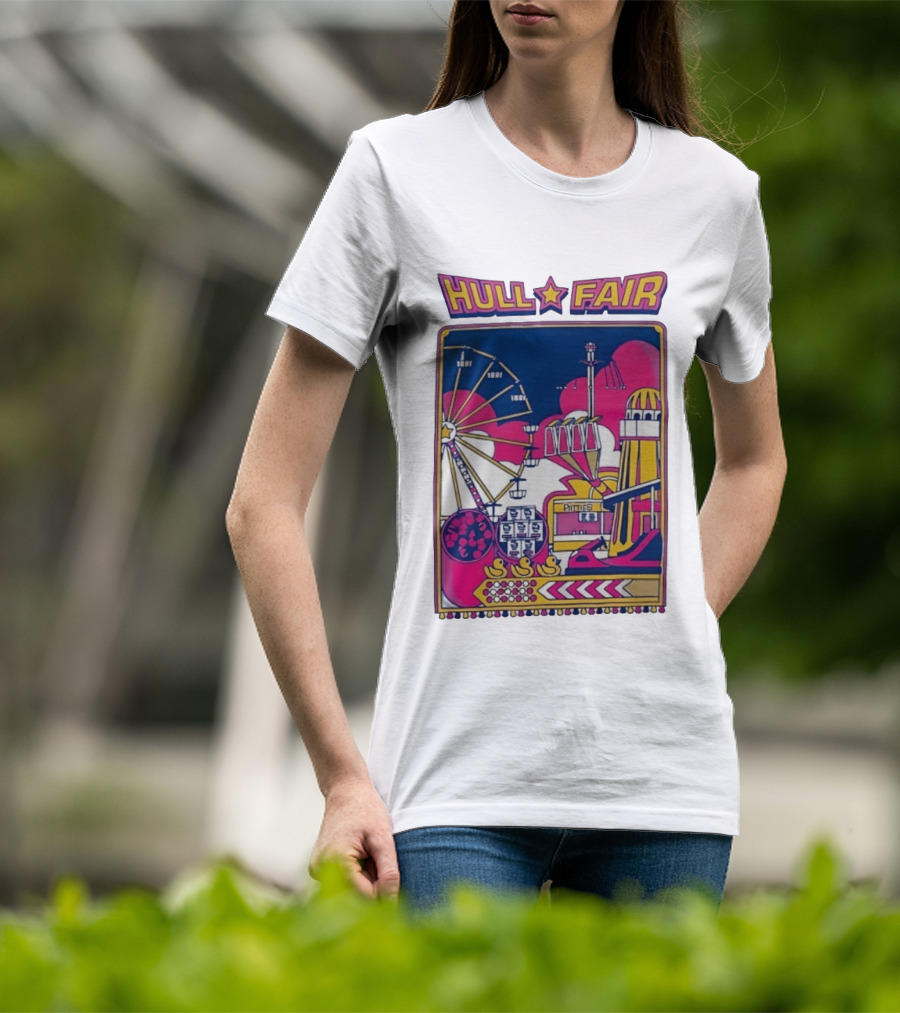 Hull Fair Ferris Wheel Carnival Rides And Helter Skelter T-Shirt