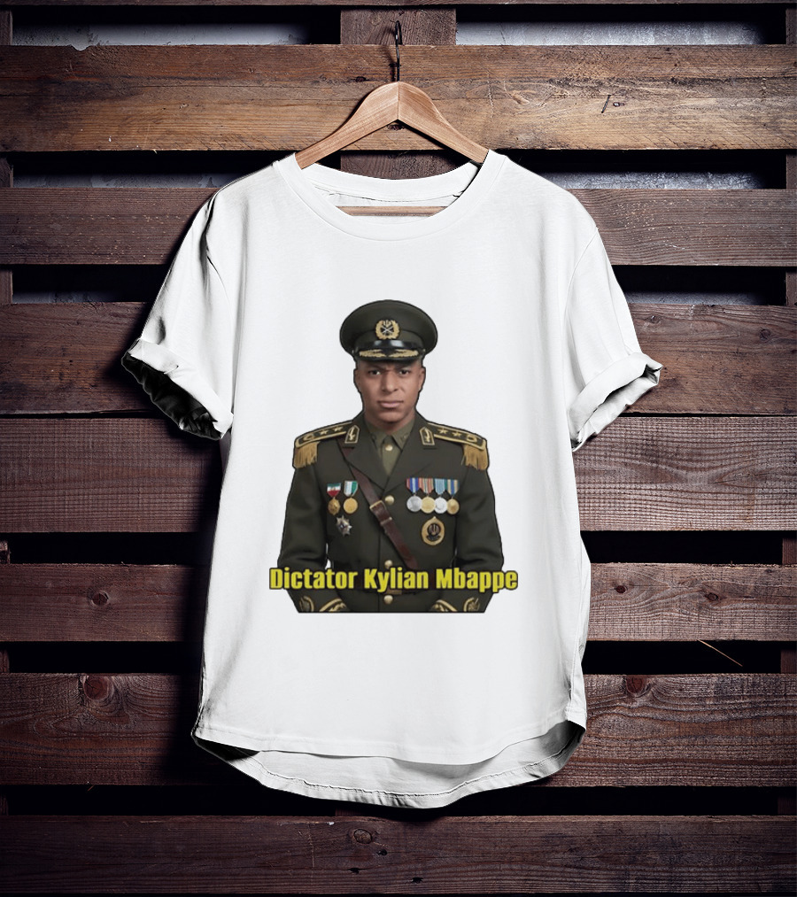 Kylian Mbappe France National Team Dictator Kylian Mbappe Military Uniform T-Shirt