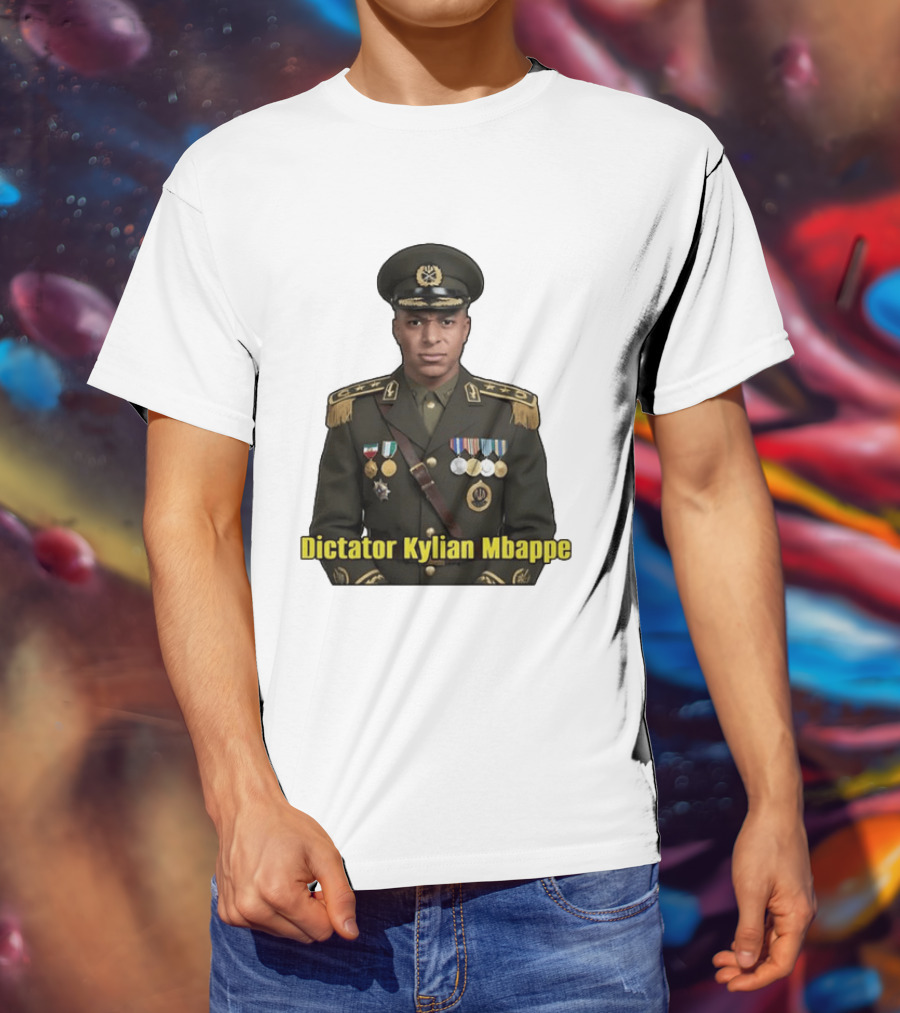Kylian Mbappe France National Team Dictator Kylian Mbappe Military Uniform T-Shirt