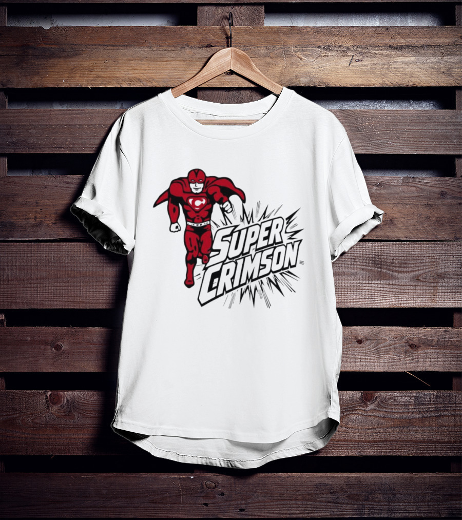 Super Crimson Hero Heart Emblem Burst T-Shirt