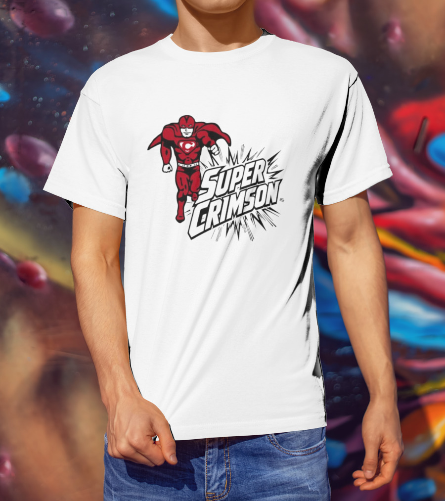 Super Crimson Hero Heart Emblem Burst T-Shirt