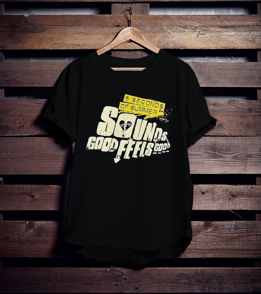 5 Seconds Of Summer Sounds Good Feels Good Heart Arrow T-Shirt