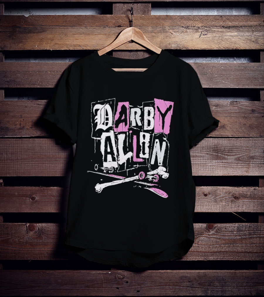 AEW Darby Allin Skateboard Hammer Grunge Graffiti T-Shirt