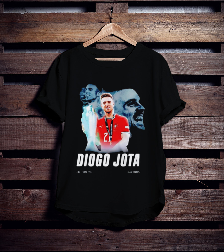 Diogo Jota Portugal National Football Team Collage 4 Dezembro 1996 8 Julho 2026 T-Shirt