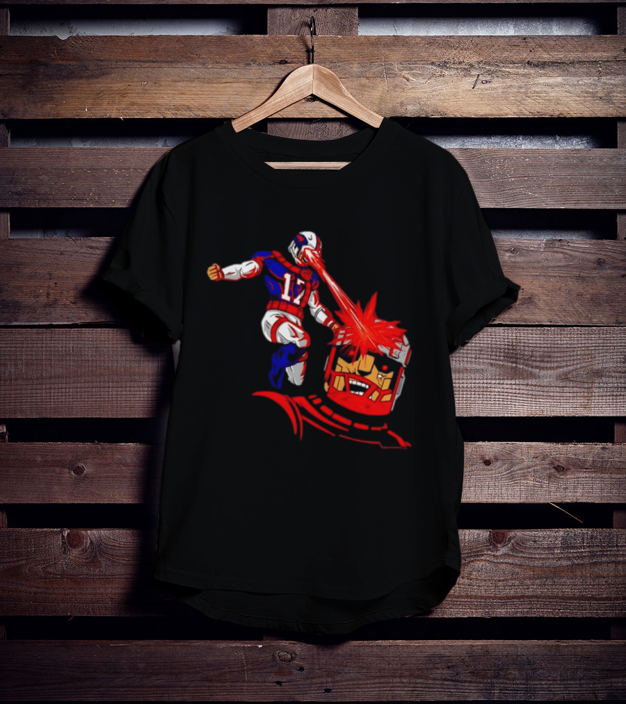 Buffalo Bills Josh Allen Laser Eyes Vs. Bo Jackson Battle Arena T-Shirt