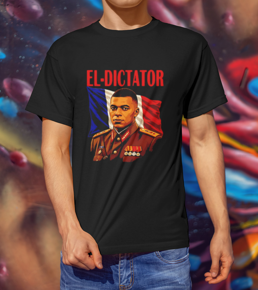 Kylian Mbappe El Dictator French Flag Concept T-Shirt