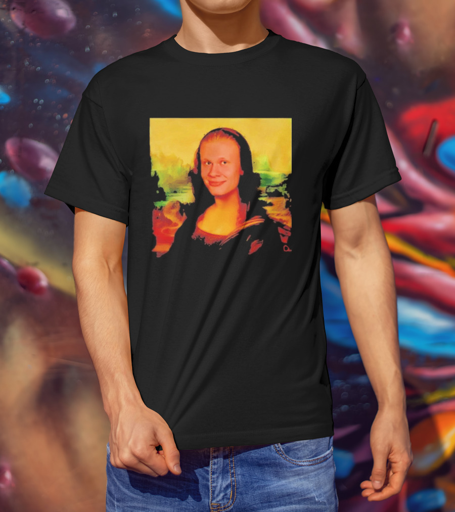Mona Lisa Erling Haaland Manchester City Meme T-Shirt