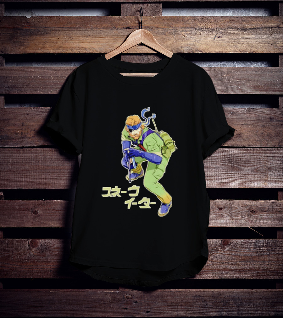 Naked Snake Metal Gear Solid Snake Eater Crouching Pose Japanese T-Shirt