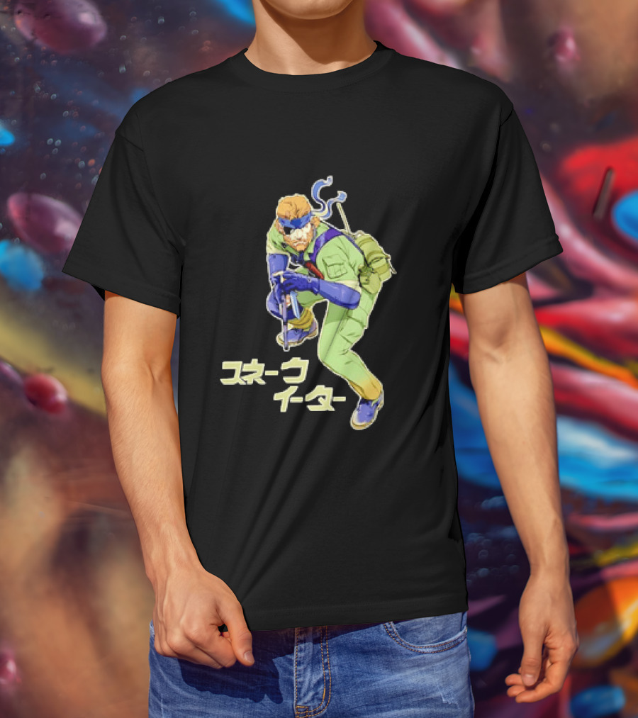 Naked Snake Metal Gear Solid Snake Eater Crouching Pose Japanese T-Shirt
