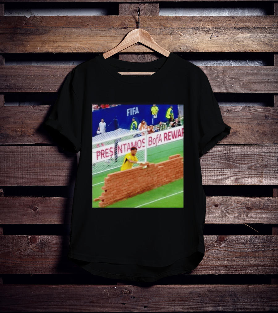 Vozinha Cape Verde FIFA Goalkeeper Meme Brick Wall Soccer Humor T-Shirt