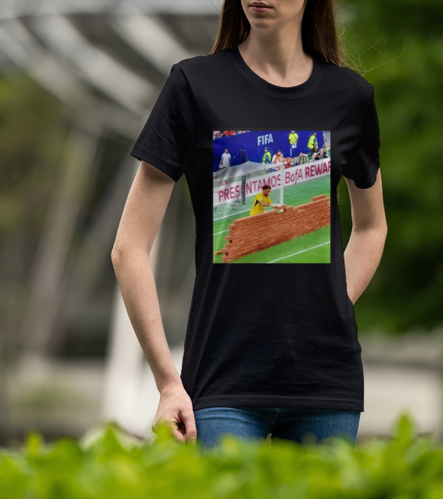 Vozinha Cape Verde FIFA Goalkeeper Meme Brick Wall Soccer Humor T-Shirt