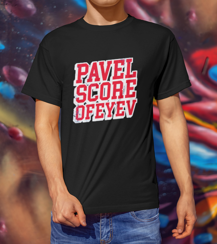 Pavel Score Vegas Golden Knights Distressed Dorofeyev T-Shirt