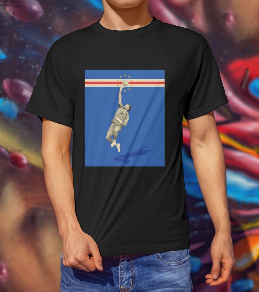 Vozinha Cape Verde African Cup Of Nations Soccer Star Goalkeeper Save T-Shirt