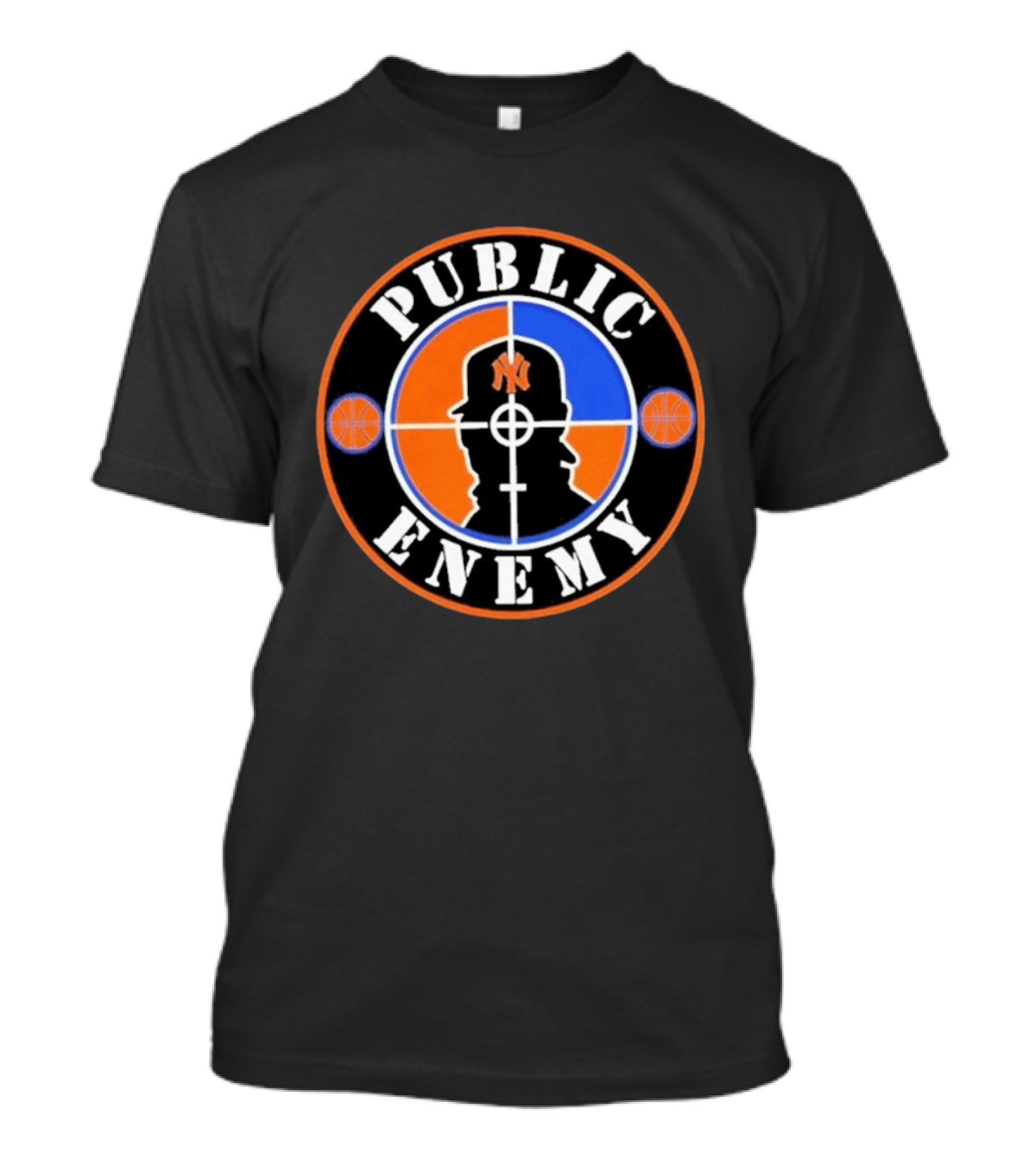 Public Enemy New York Knicks Basketball Crosshair T-Shirt