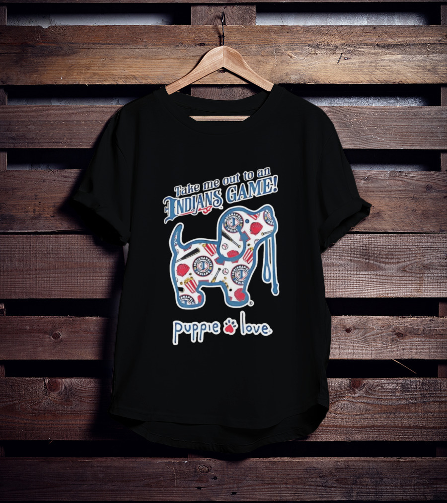 Puppie Love Take Me Out To An Indianapolis Indians Game Fun Baseball Outfit T-Shirt