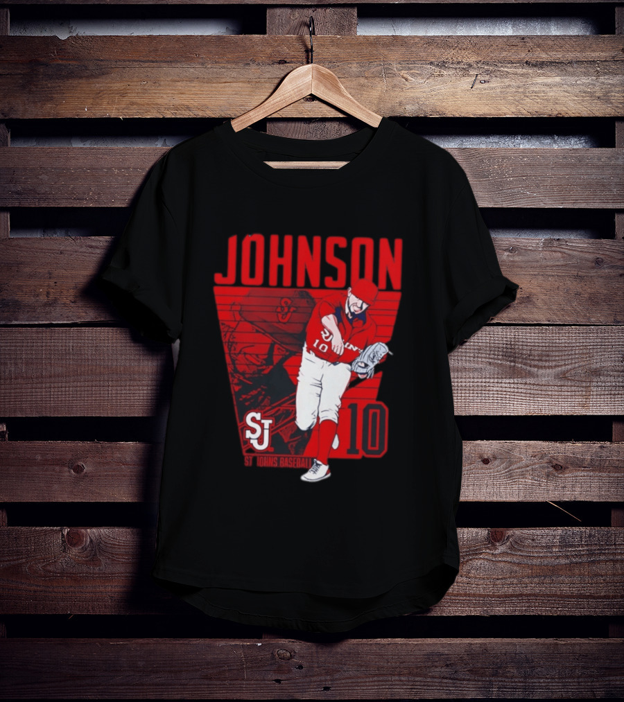 St. John's Baseball Johnson 10 Player Action T-Shirt