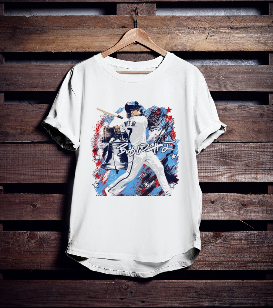 Bobby Witt Jr 2026 Philly Liberty Bell And Fireworks Baseball T-Shirt