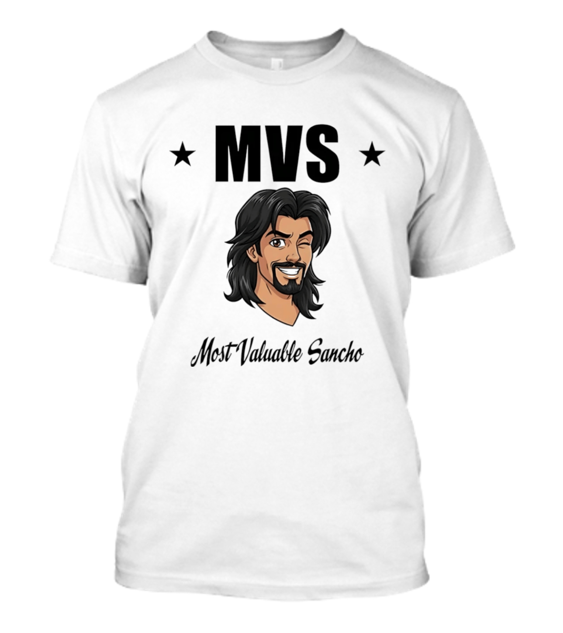MVS Most Valuable Sancho Star Wink Humor T-Shirt