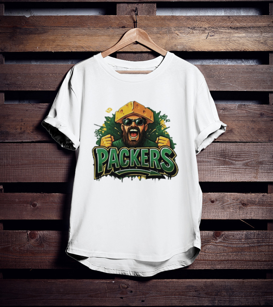 Packers Cheesehead Fan Graffiti T-Shirt