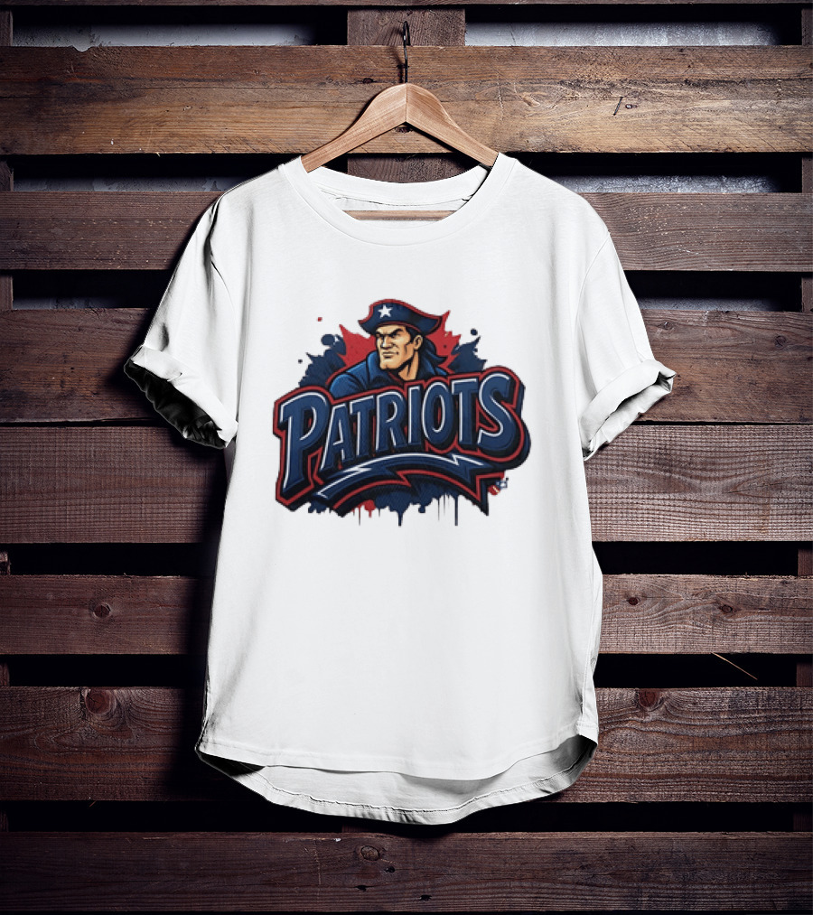 New England Patriots Graffiti Pat Patriot Iconic Team T-Shirt