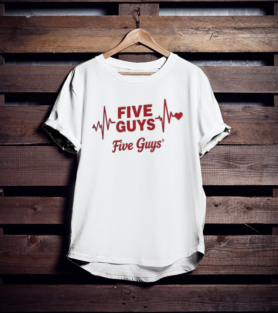 Heartbeat Love Five Guys Addiction T-Shirt