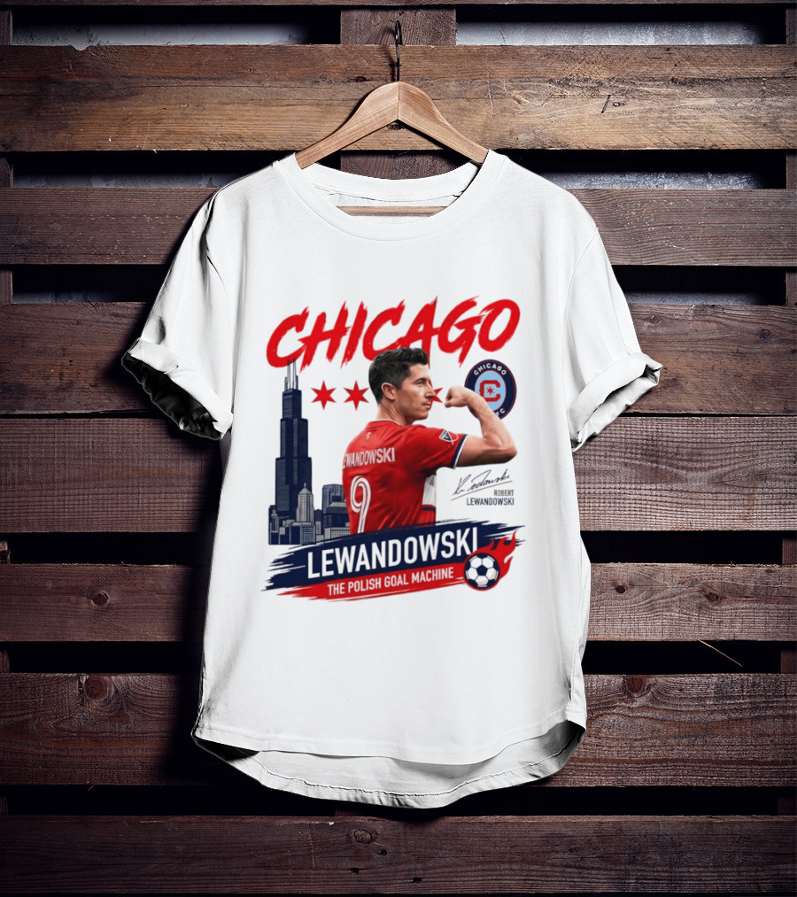 Chicago Fire FC Lewandowski The Polish Goal Machine T-Shirt