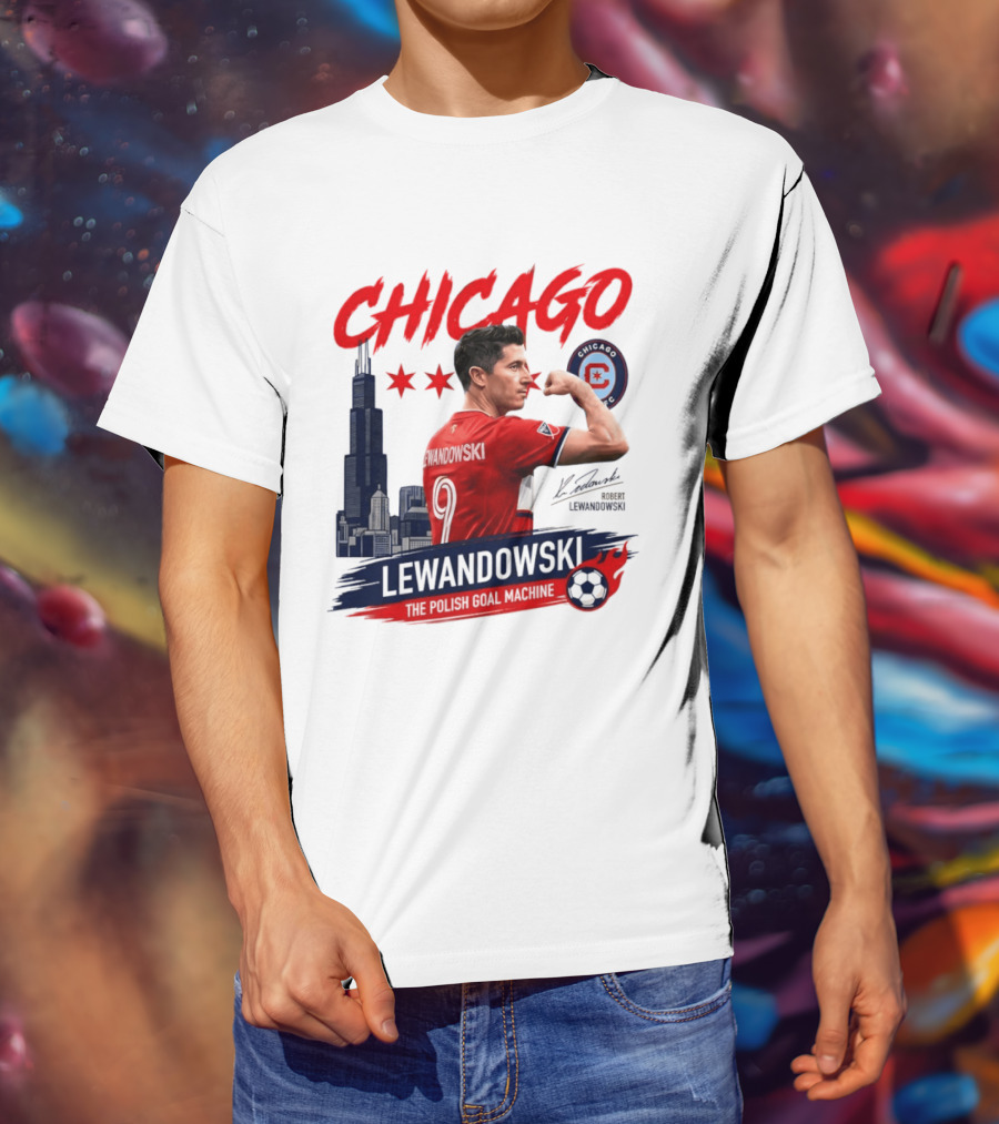 Chicago Fire FC Lewandowski The Polish Goal Machine T-Shirt