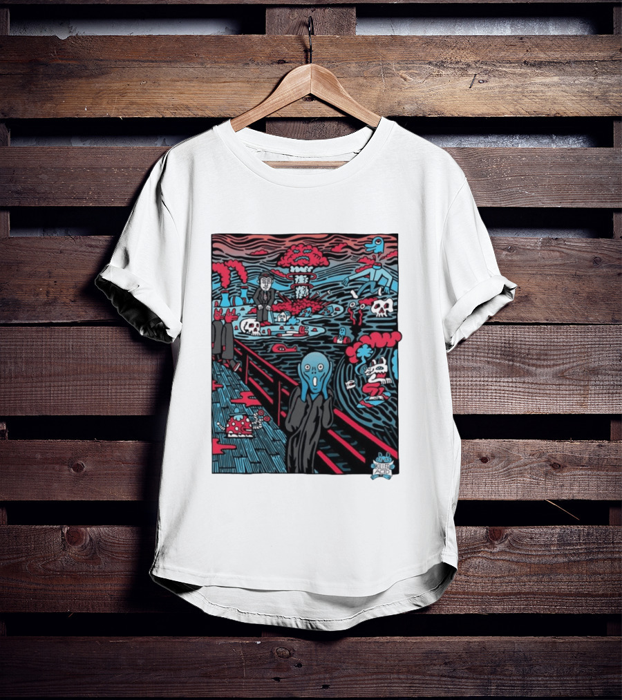 The American Scream Killer Acid Psychedelic Surrealist Edvard Munch Mashup T-Shirt