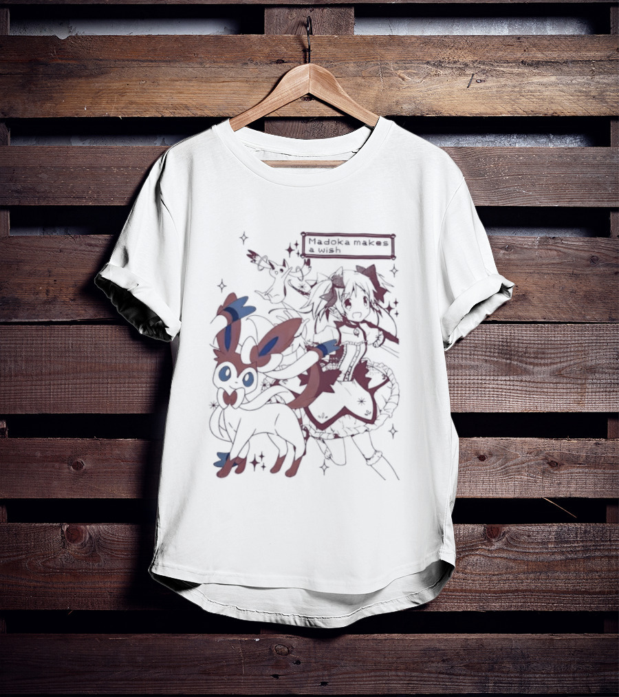 Madoka Kaname And Sylveon Anime Wish Collaboration T-Shirt