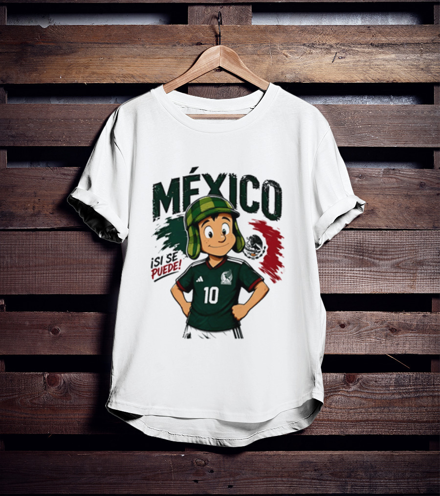 México El Chavo Del Ocho Isi Se Puede Football Soccer Jersey 10 T-Shirt