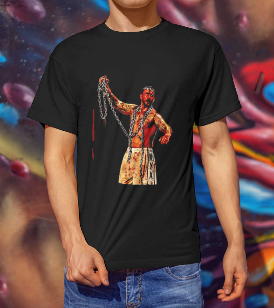 CM Punk Bloody Chain Wrestling WWE AEW Battle Attire T-Shirt