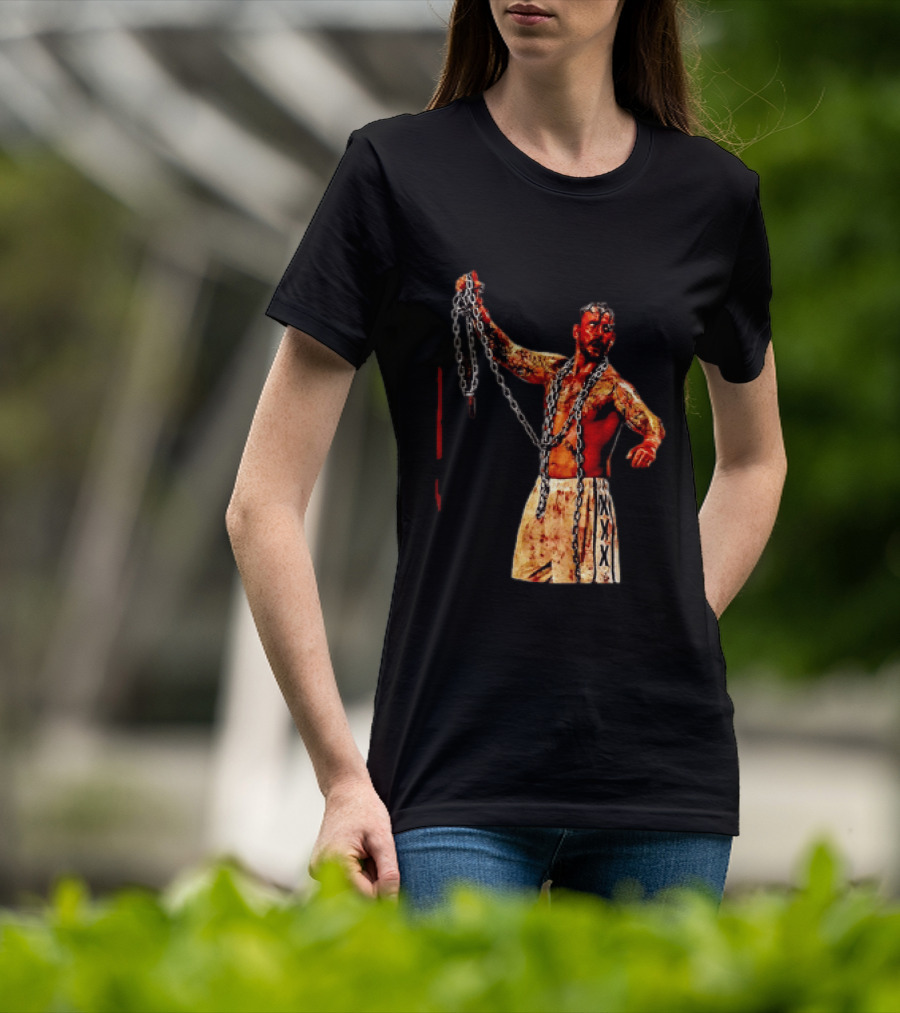 CM Punk Bloody Chain Wrestling WWE AEW Battle Attire T-Shirt
