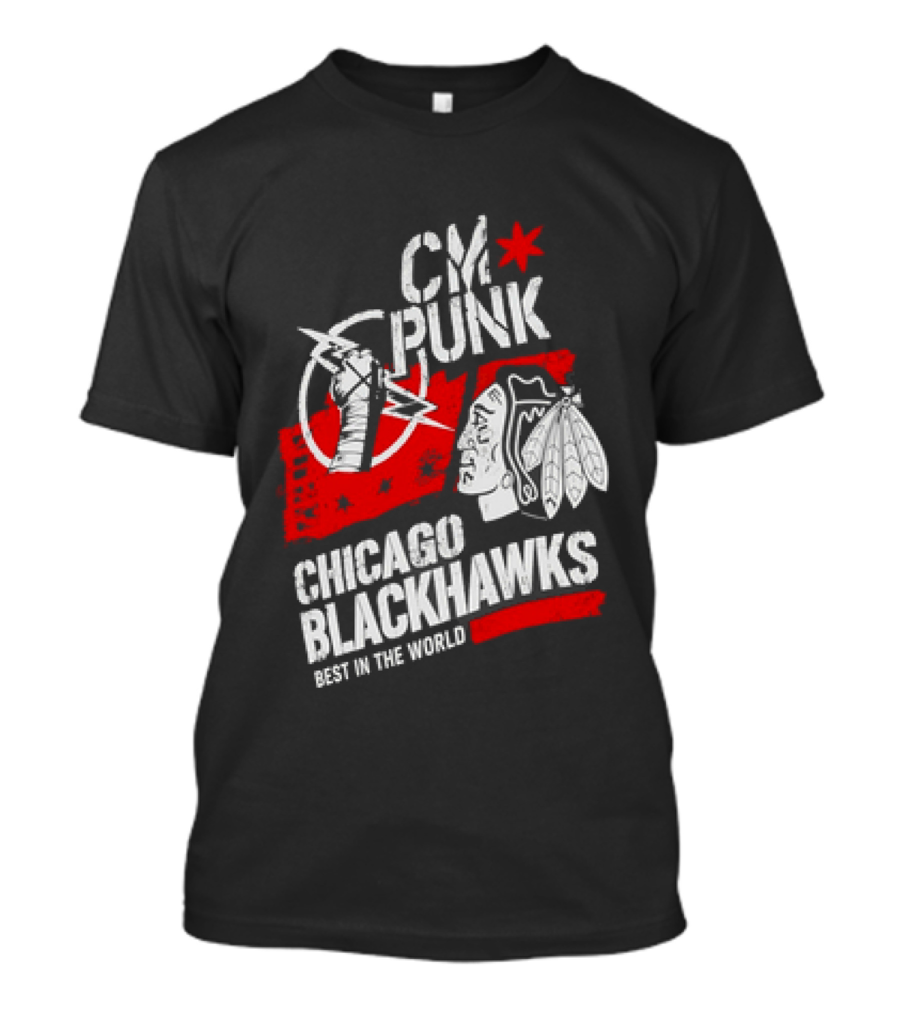 CM Punk Chicago Blackhawks Best In The World T-Shirt