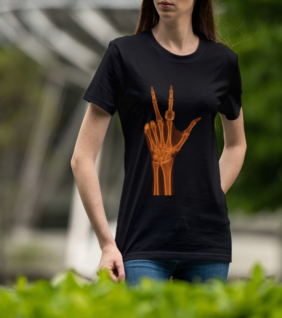 Jalen Brunson X Ray Peace Gesture With Championship Ring T-Shirt
