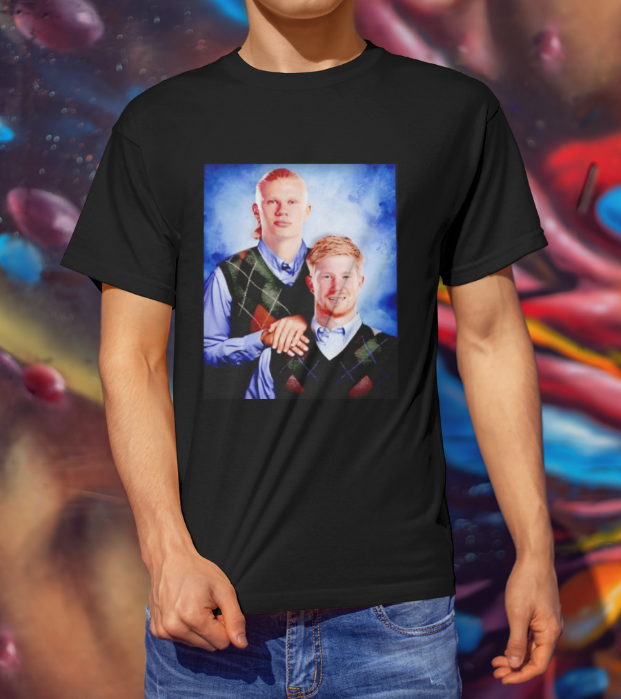Erling Haaland Kevin De Bruyne Step Brothers Manchester City FC T-Shirt