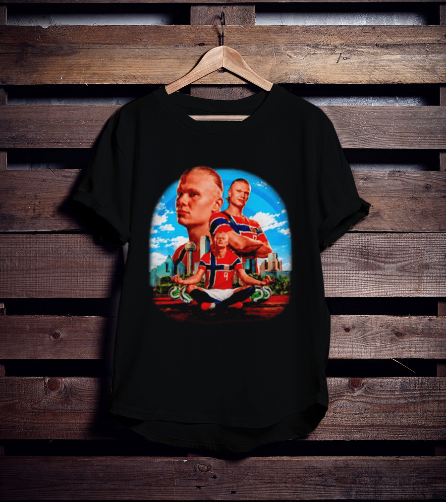Erling Haaland Norway 26WC Collage National Team Footballer T-Shirt