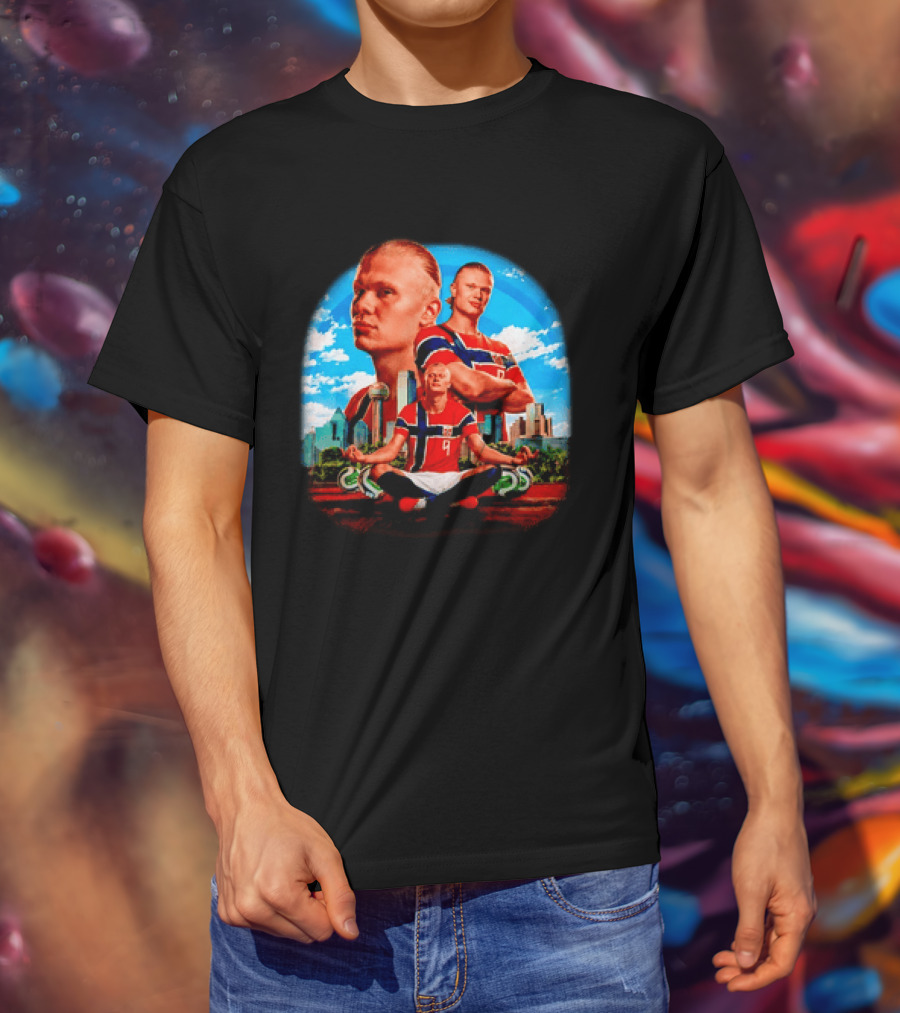Erling Haaland Norway 26WC Collage National Team Footballer T-Shirt