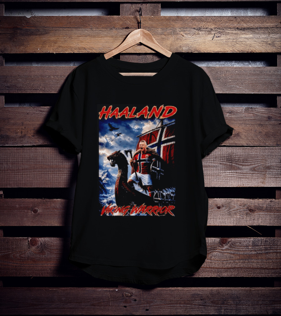 Haaland Viking Warrior Norway Football Nordic Pride T-Shirt