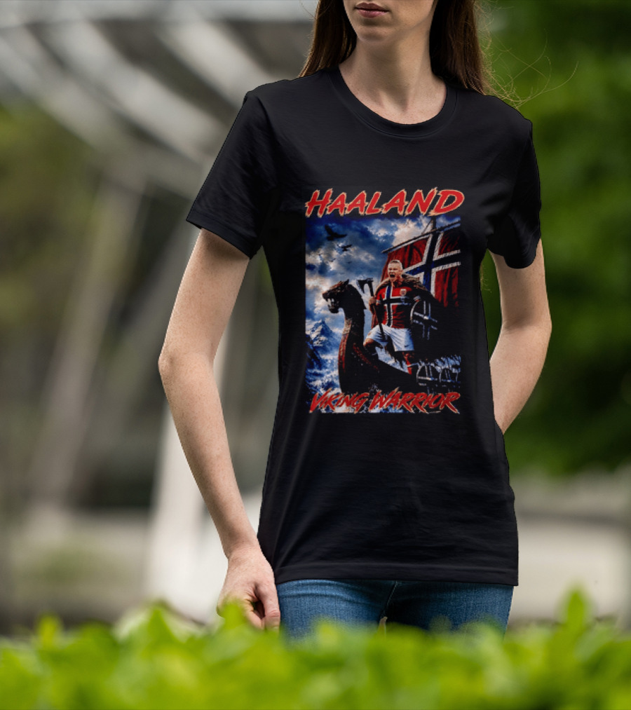 Haaland Viking Warrior Norway Football Nordic Pride T-Shirt