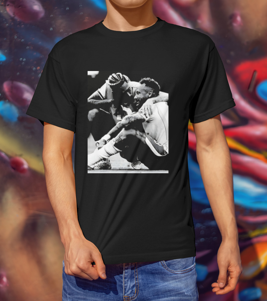 Neymar Jr And Raphinha Emotional Moment Brazil National Football Team T-Shirt