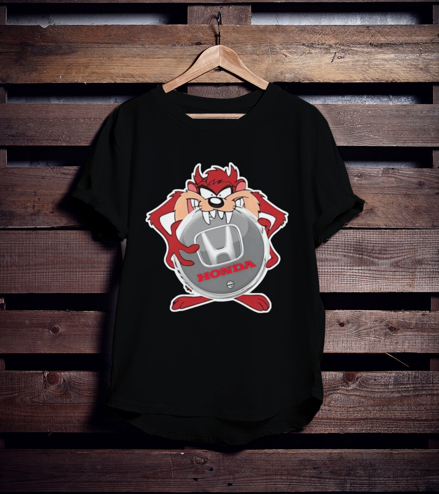 Tasmanian Devil Looney Tunes Holding Honda T-Shirt