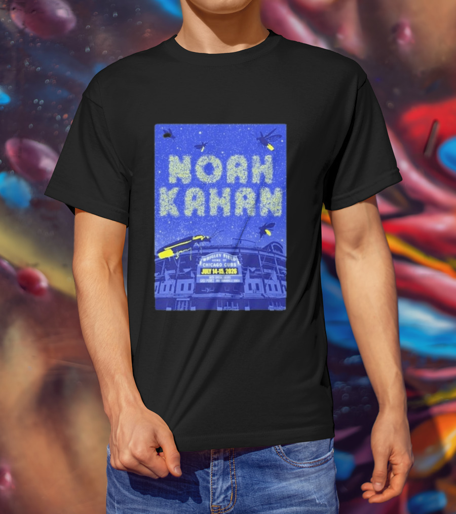 Noah Kahan Live At Wrigley Field Chicago Cubs July 14 15 2026 Event T-Shirt